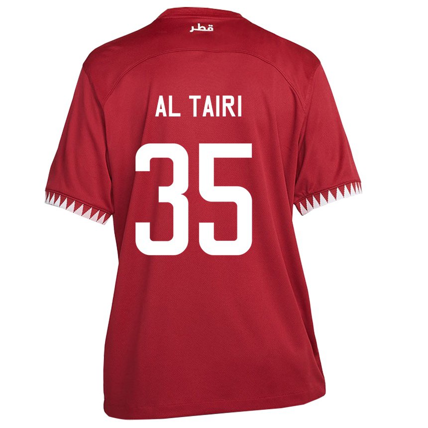 Herren Katarische Osamah Al Tairi #35 Kastanienbraun Heimtrikot Trikot 22-24 T-shirt