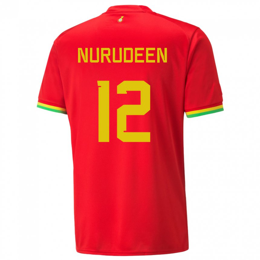 Herren Ghanaische Abdul Nurudeen #12 Rot Auswärtstrikot Trikot 22-24 T-shirt