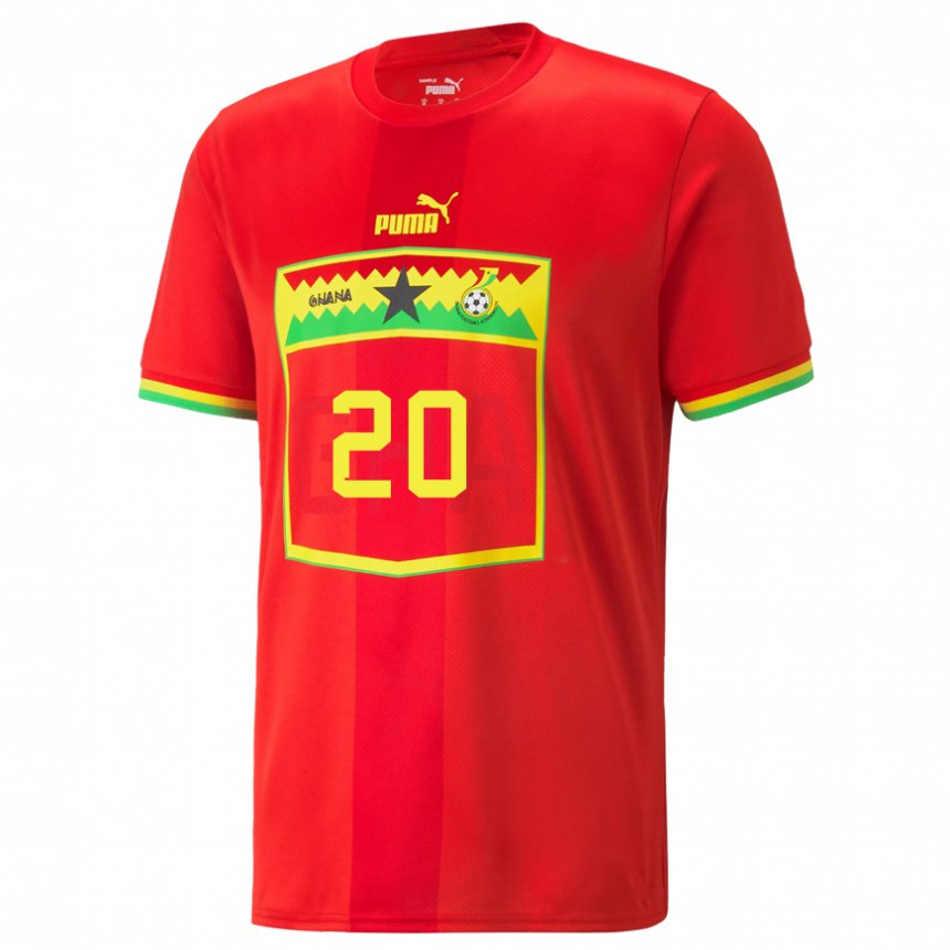 Herren Ghanaische Mohammed Kudus #20 Rot Auswärtstrikot Trikot 22-24 T-shirt
