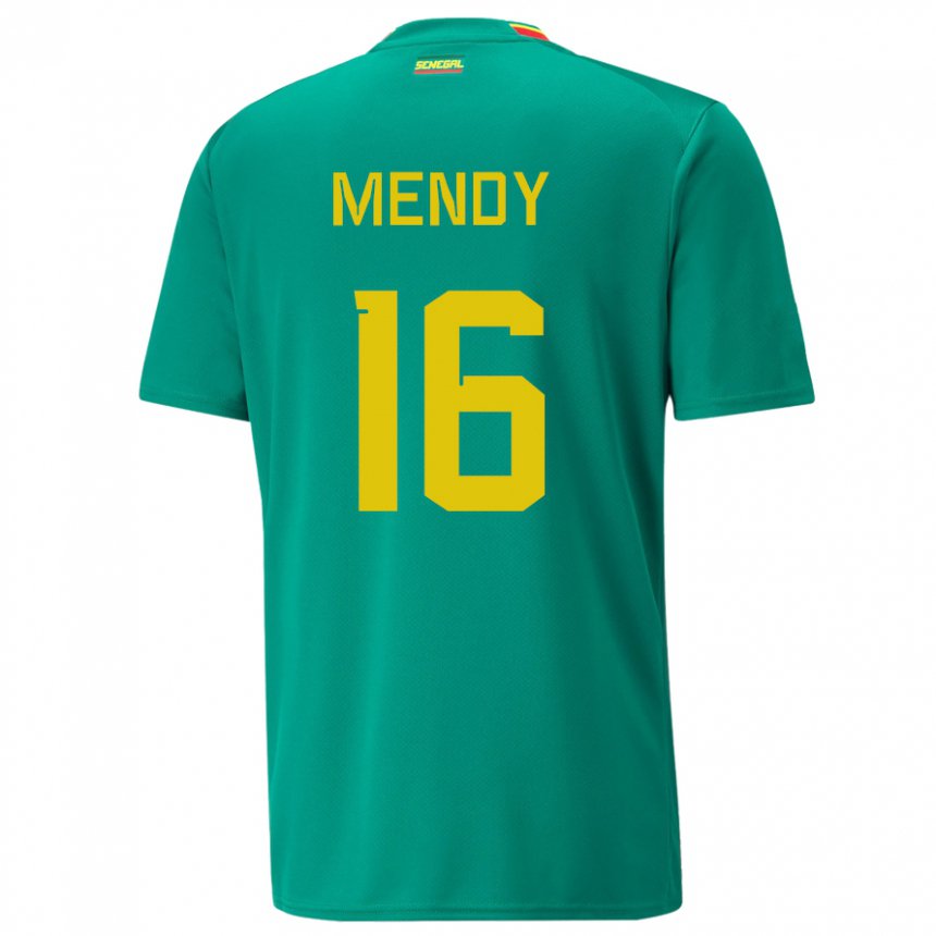 Herren Senegalesische Edouard Mendy #16 Grün Auswärtstrikot Trikot 22-24 T-shirt