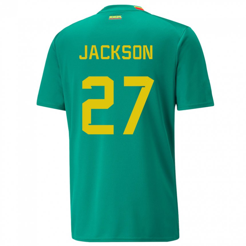 Herren Senegalesische Nicolas Jackson #27 Grün Auswärtstrikot Trikot 22-24 T-shirt