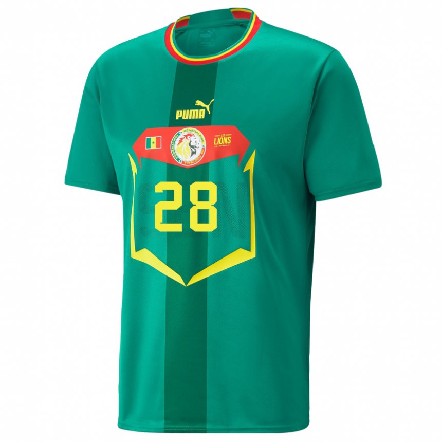 Herren Senegalesische Mory Diaw #28 Grün Auswärtstrikot Trikot 22-24 T-shirt