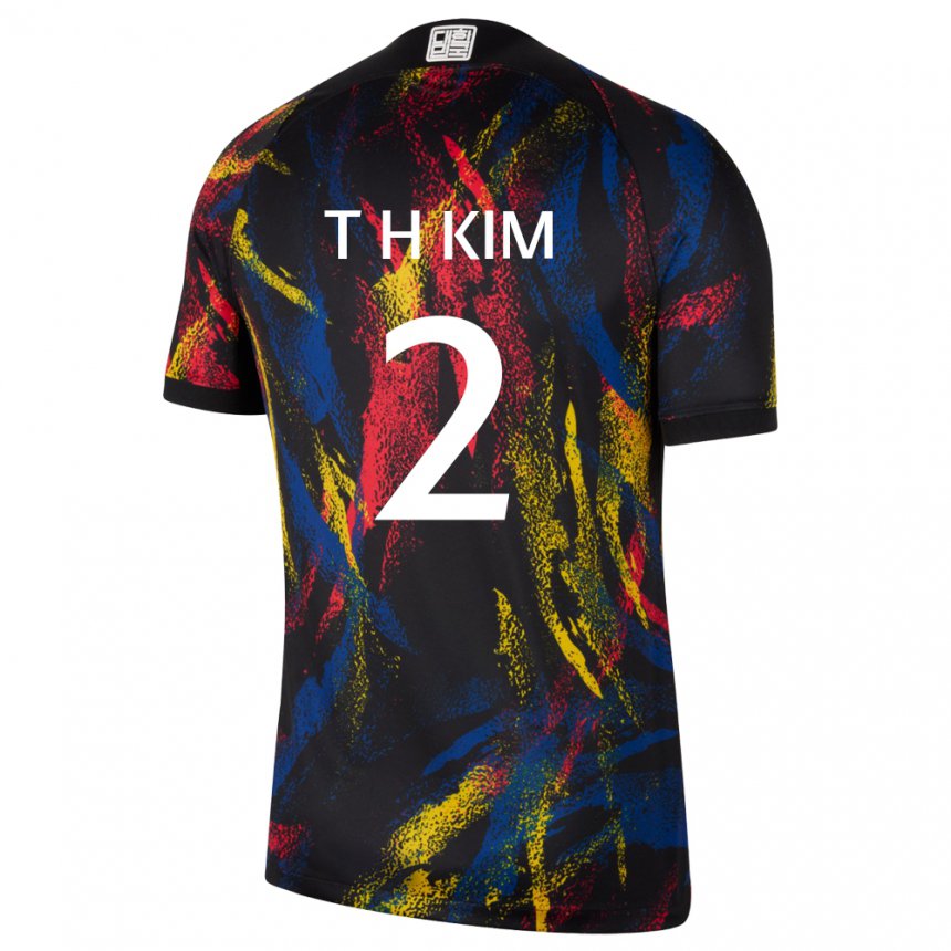 Herren Südkoreanische Tae-hwan Kim #2 Mehrfarbig Auswärtstrikot Trikot 22-24 T-shirt