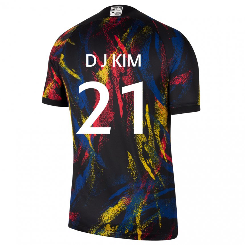 Herren Südkoreanische Dong-jun Kim #21 Mehrfarbig Auswärtstrikot Trikot 22-24 T-shirt