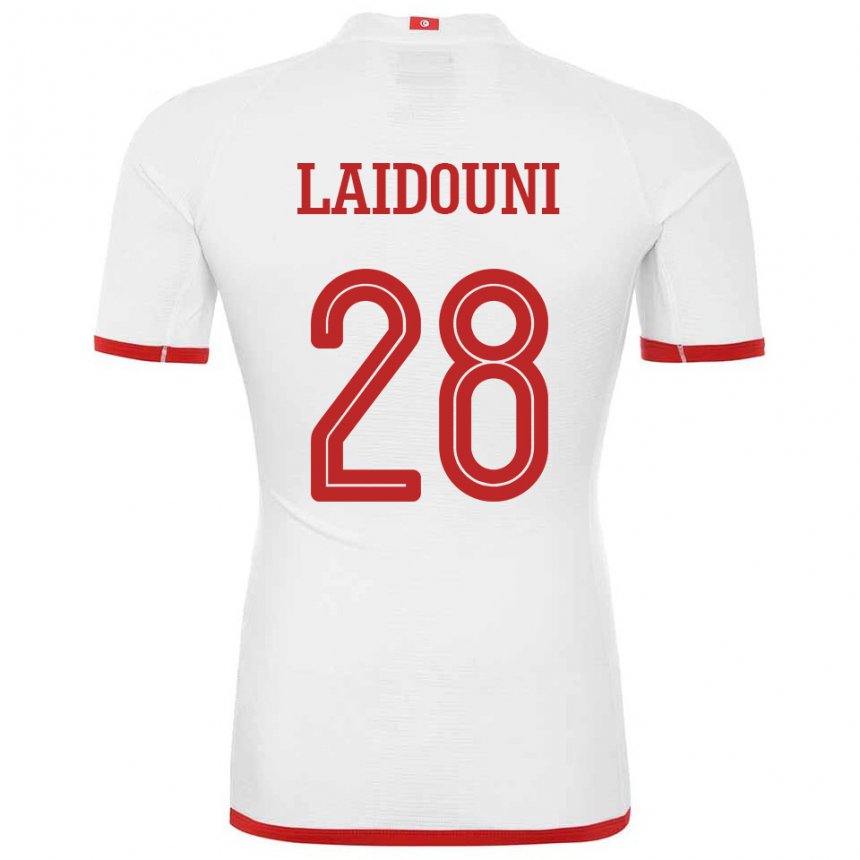 Herren Tunesische Aissa Laidouni #28 Weiß Auswärtstrikot Trikot 22-24 T-shirt