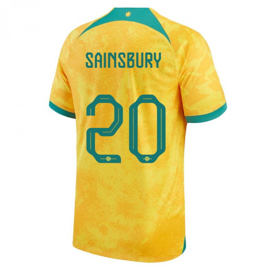 Damen Australische Trent Sainsbury #20 Gold Heimtrikot Trikot 22-24 T-shirt