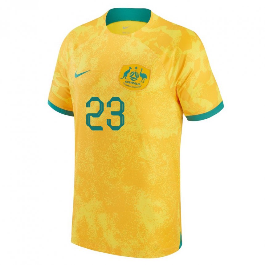 Damen Australische Tom Rogic #23 Gold Heimtrikot Trikot 22-24 T-shirt