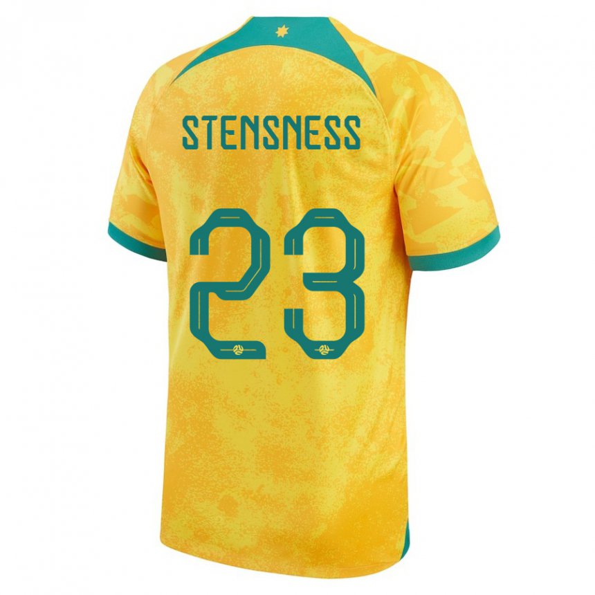 Damen Australische Gianni Stensness #23 Gold Heimtrikot Trikot 22-24 T-shirt