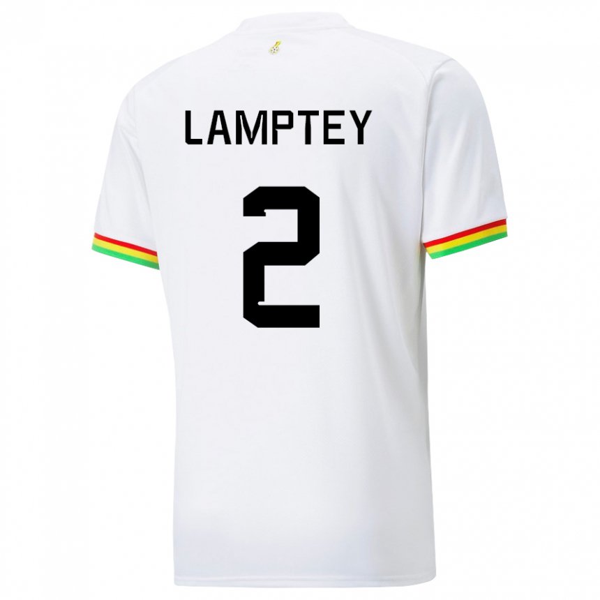 Damen Ghanaische Tariq Lamptey #2 Weiß Heimtrikot Trikot 22-24 T-shirt