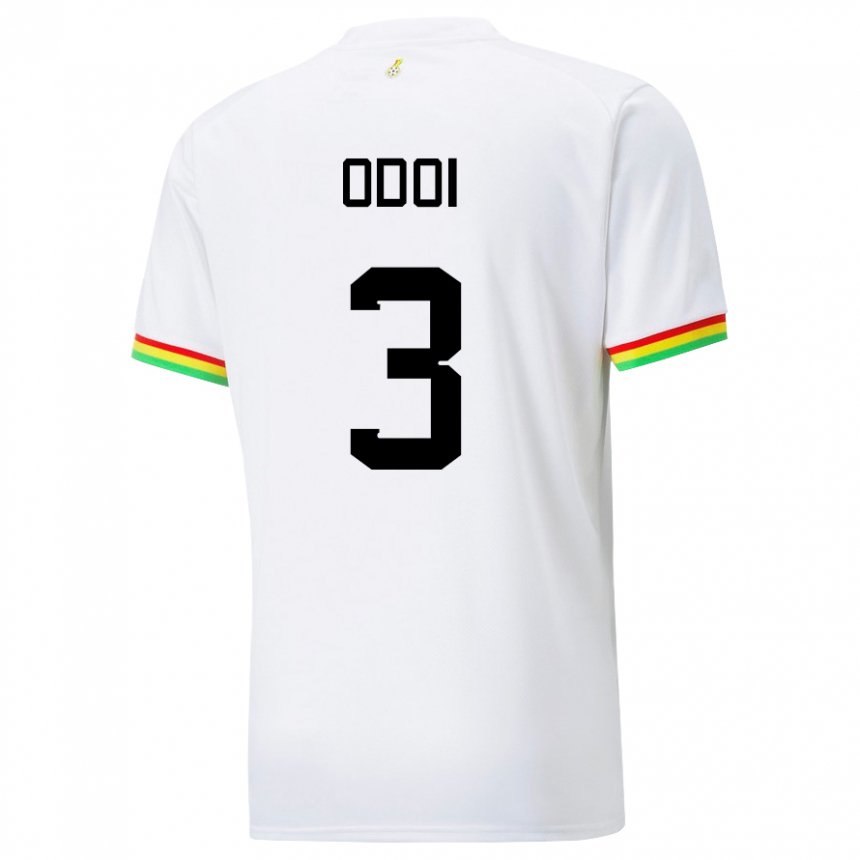 Damen Ghanaische Denis Odoi #3 Weiß Heimtrikot Trikot 22-24 T-shirt