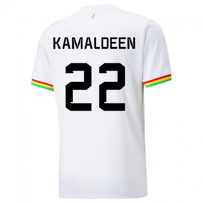 Damen Ghanaische Kamaldeen Sulemana #22 Weiß Heimtrikot Trikot 22-24 T-shirt