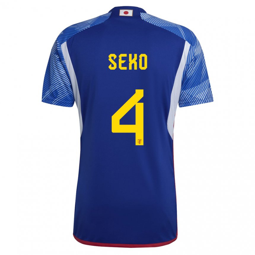 Damen Japanische Ayumu Seko #4 Königsblau Heimtrikot Trikot 22-24 T-shirt