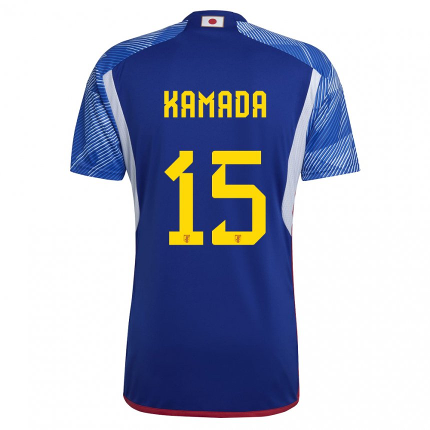 Damen Japanische Daichi Kamada #15 Königsblau Heimtrikot Trikot 22-24 T-shirt