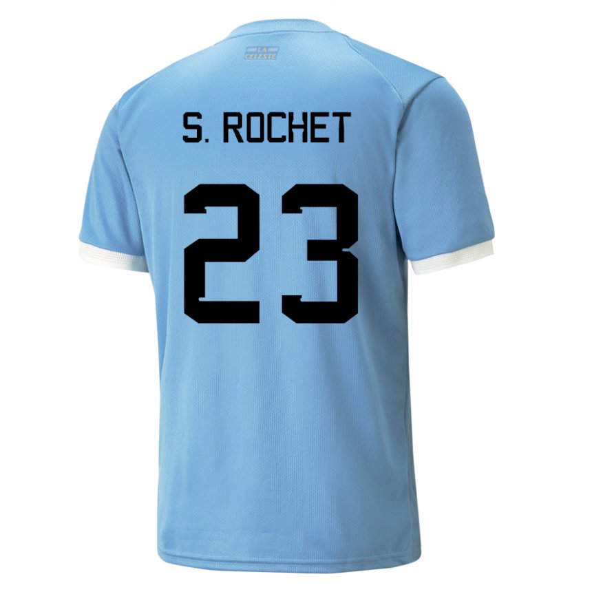 Damen Uruguayische Sergio Rochet #23 Blau Heimtrikot Trikot 22-24 T-shirt