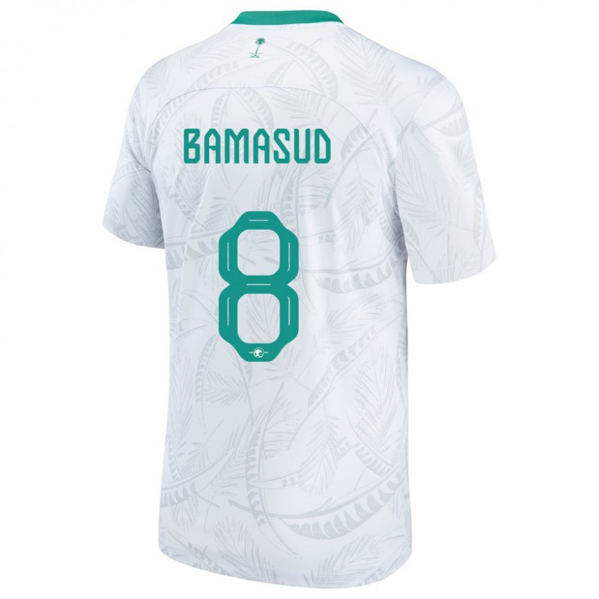 Damen Saudi-arabische Ahmed Bamasud #8 Weiß Heimtrikot Trikot 22-24 T-shirt