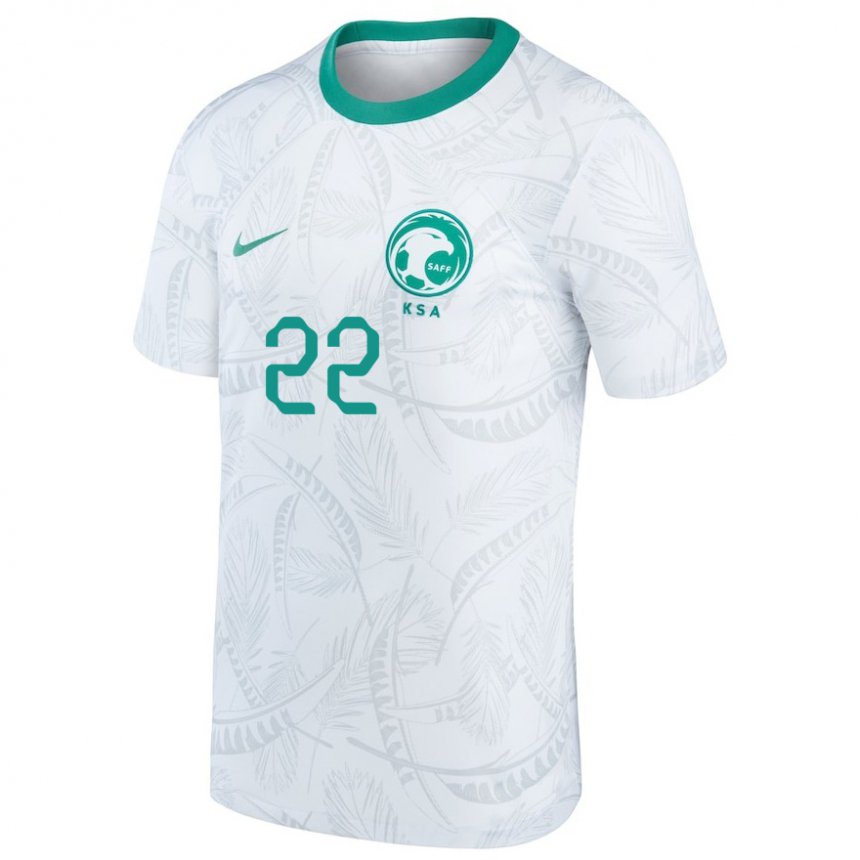 Damen Saudi-arabische Fawaz Al Qarni #22 Weiß Heimtrikot Trikot 22-24 T-shirt