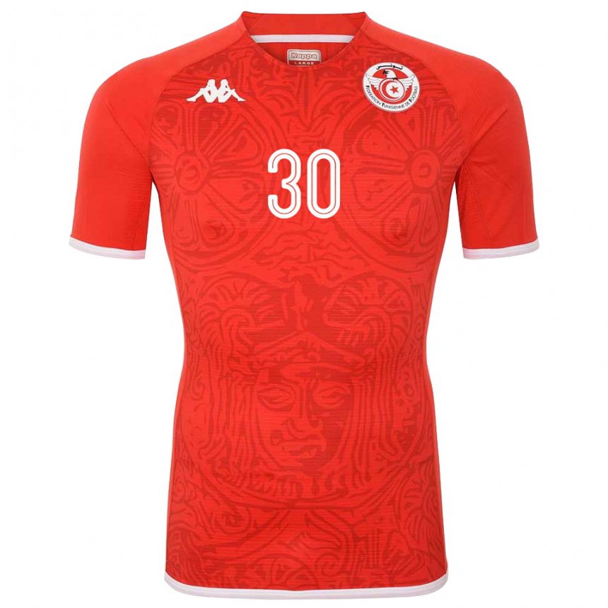 Damen Tunesische Yann Valery #30 Rot Heimtrikot Trikot 22-24 T-shirt