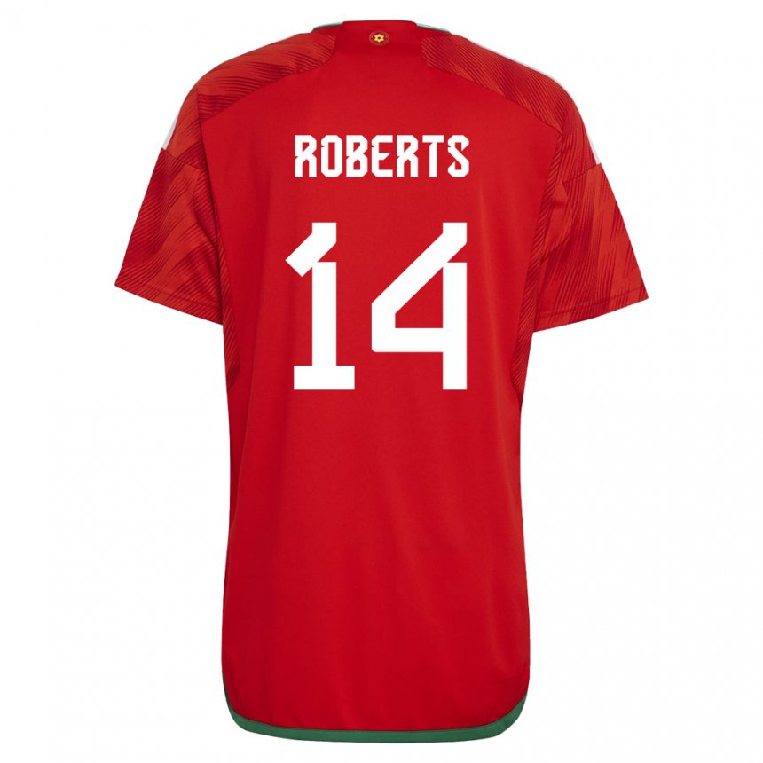 Damen Walisische Connor Roberts #14 Rot Heimtrikot Trikot 22-24 T-shirt