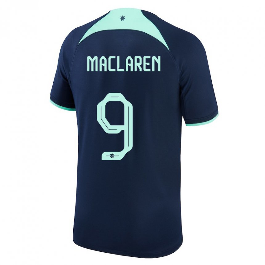 Damen Australische Jamie Maclaren #9 Dunkelblau Auswärtstrikot Trikot 22-24 T-shirt