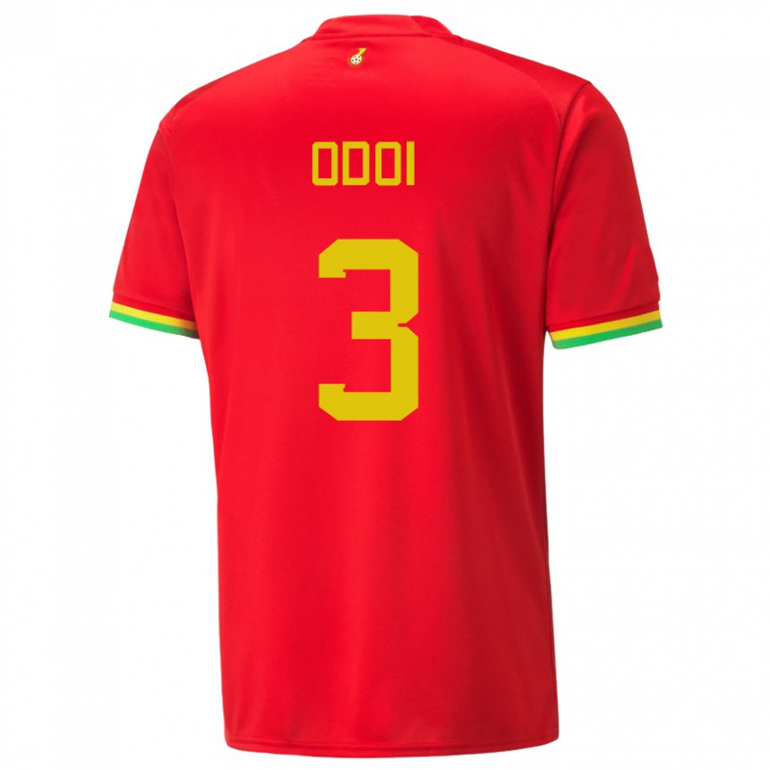 Damen Ghanaische Denis Odoi #3 Rot Auswärtstrikot Trikot 22-24 T-shirt