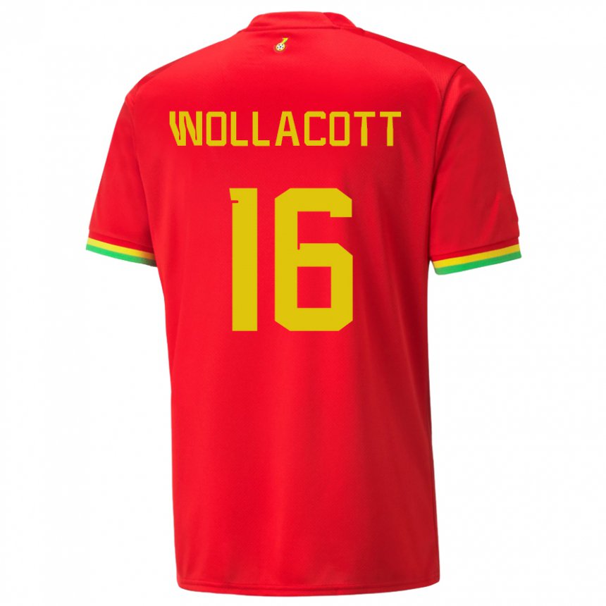 Damen Ghanaische Joe Wollacott #16 Rot Auswärtstrikot Trikot 22-24 T-shirt