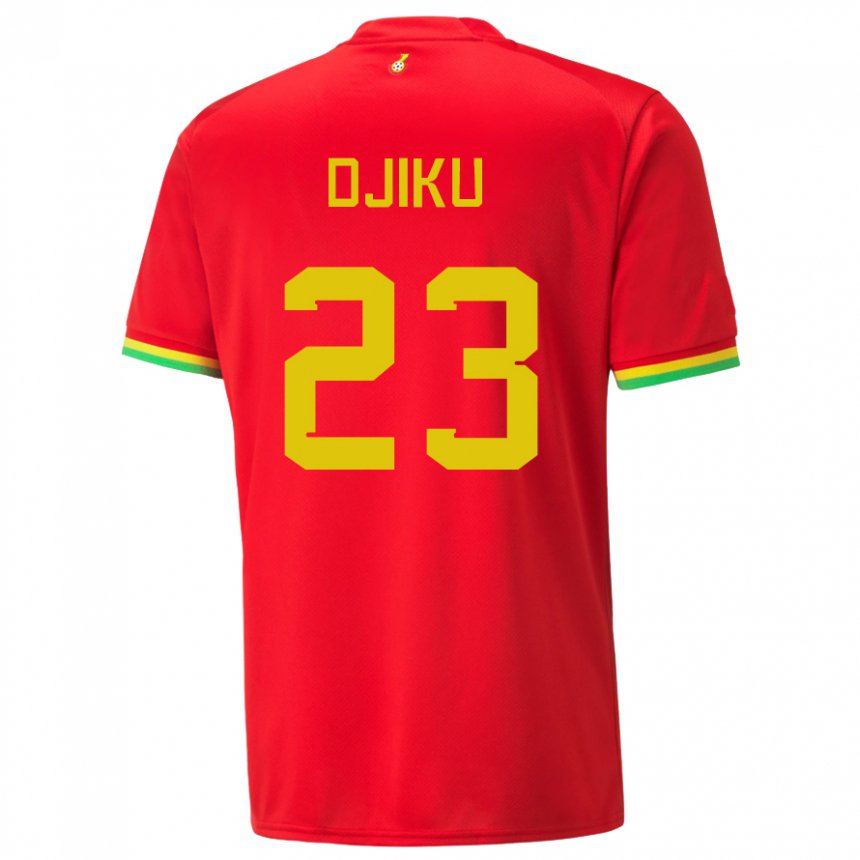 Damen Ghanaische Alexander Djiku #23 Rot Auswärtstrikot Trikot 22-24 T-shirt