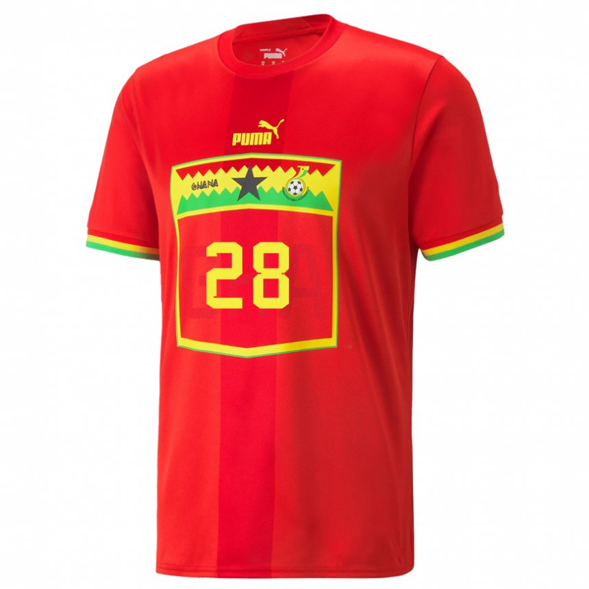 Damen Ghanaische Daniel Afriyie #28 Rot Auswärtstrikot Trikot 22-24 T-shirt