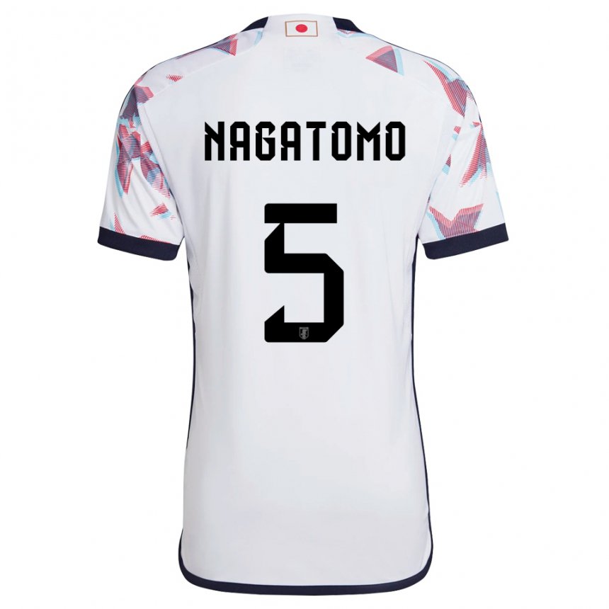 Damen Japanische Yuto Nagatomo #5 Weiß Auswärtstrikot Trikot 22-24 T-shirt