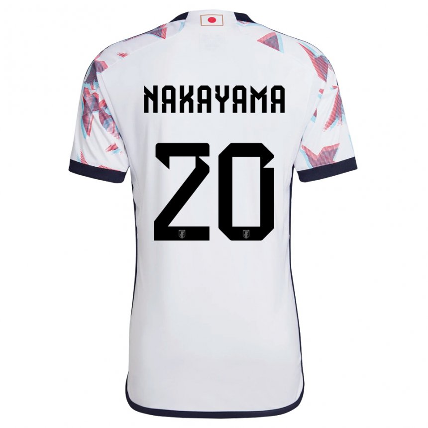 Damen Japanische Yuta Nakayama #20 Weiß Auswärtstrikot Trikot 22-24 T-shirt