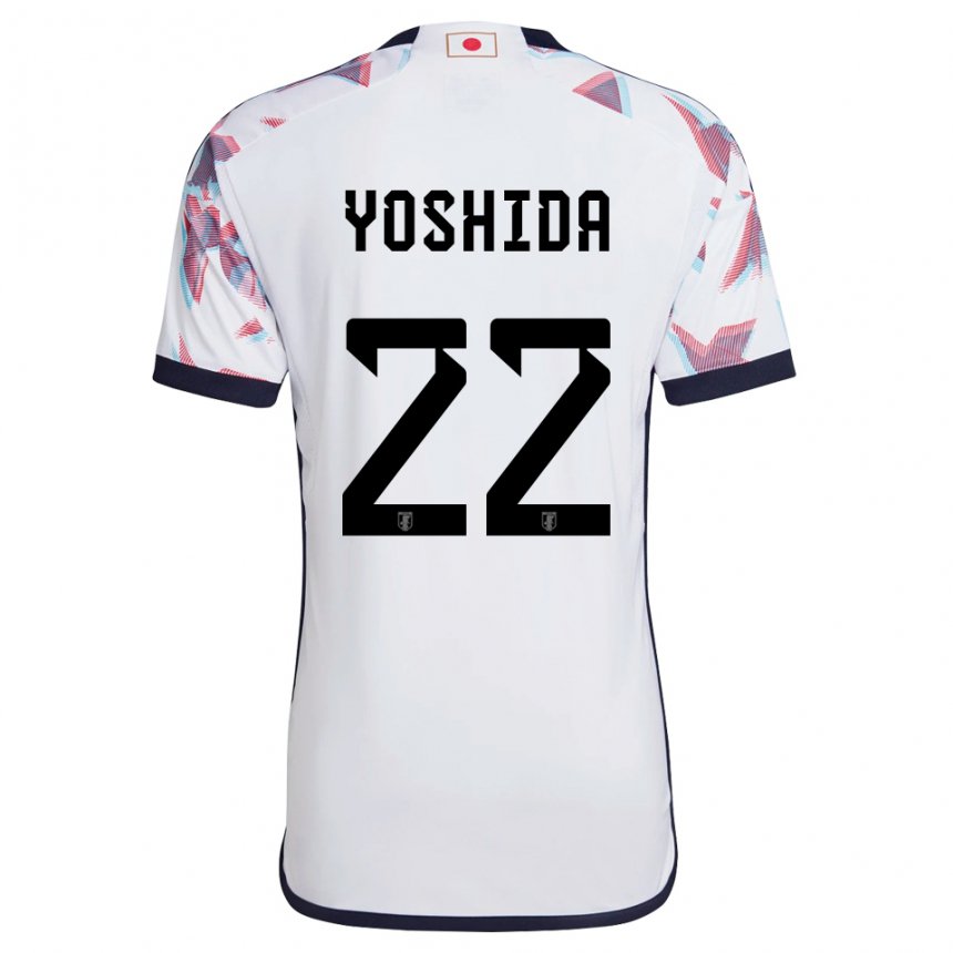 Damen Japanische Maya Yoshida #22 Weiß Auswärtstrikot Trikot 22-24 T-shirt