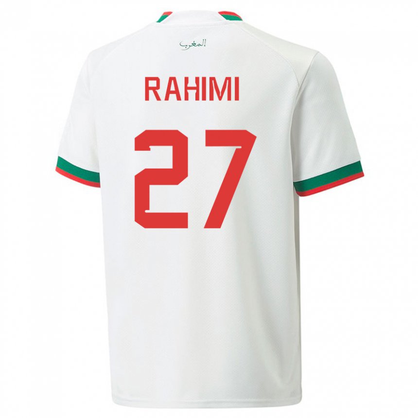 Damen Marokkanische Soufiane Rahimi #27 Weiß Auswärtstrikot Trikot 22-24 T-shirt