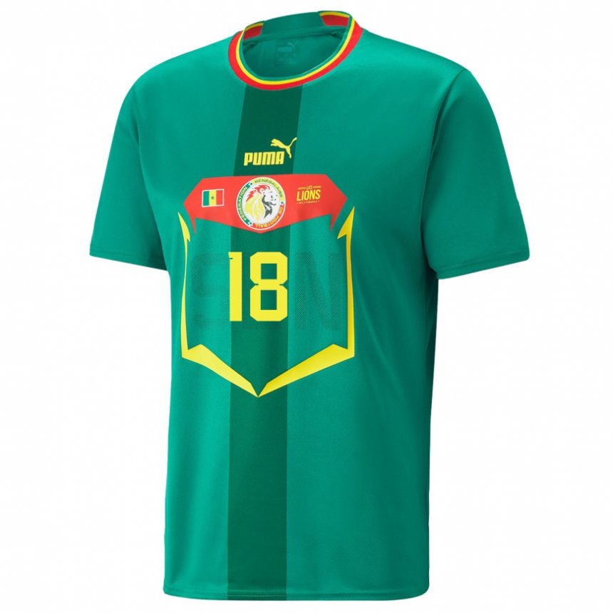 Damen Senegalesische Ismaila Sarr #18 Grün Auswärtstrikot Trikot 22-24 T-shirt