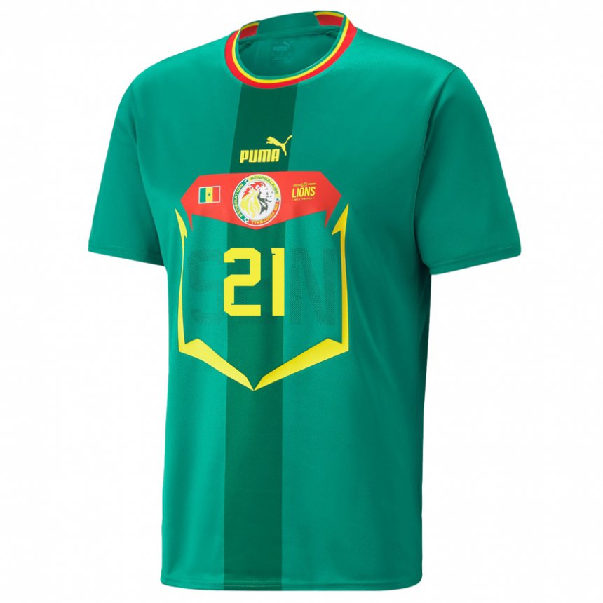 Damen Senegalesische Iliman Ndiaye #21 Grün Auswärtstrikot Trikot 22-24 T-shirt