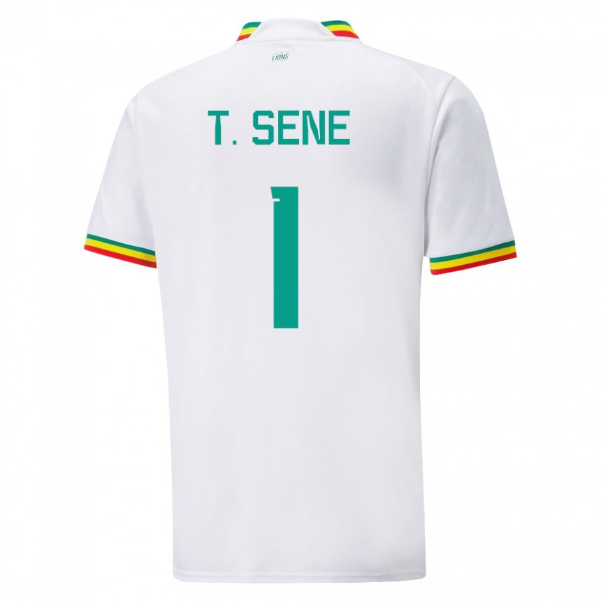 Kinder Senegalesische Thiaba Gueye Sene #1 Weiß Heimtrikot Trikot 22-24 T-shirt