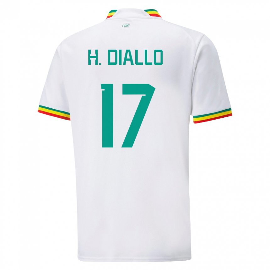 Kinder Senegalesische Hapsatou Malado Diallo #17 Weiß Heimtrikot Trikot 22-24 T-shirt