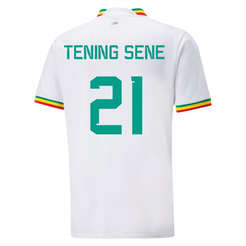 Kinder Senegalesische Tening Sene #21 Weiß Heimtrikot Trikot 22-24 T-shirt