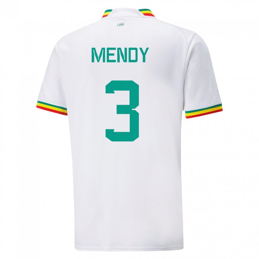 Kinder Senegalesische Formose Mendy #3 Weiß Heimtrikot Trikot 22-24 T-shirt