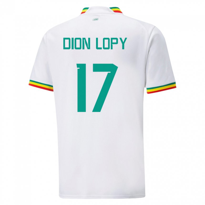 Kinder Senegalesische Dion Lopy #17 Weiß Heimtrikot Trikot 22-24 T-shirt