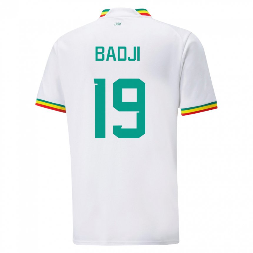 Kinder Senegalesische Youssouph Badji #19 Weiß Heimtrikot Trikot 22-24 T-shirt