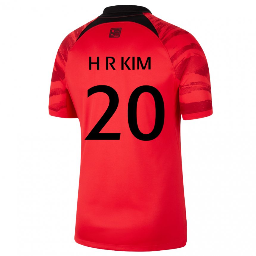 Kinder Südkoreanische Kim Hye Ri #20 Rot Schwarz Heimtrikot Trikot 22-24 T-shirt