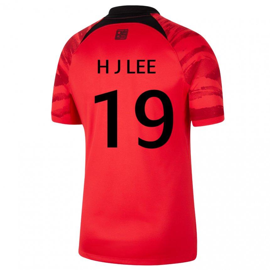 Kinder Südkoreanische Lee Hyun Jun #19 Rot Schwarz Heimtrikot Trikot 22-24 T-shirt