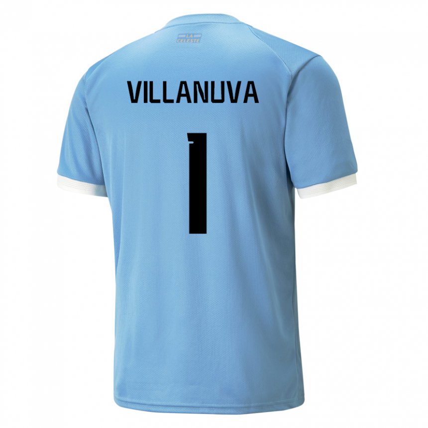 Kinder Uruguayische Josefina Villanuva #1 Blau Heimtrikot Trikot 22-24 T-shirt