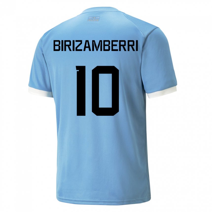 Kinder Uruguayische Carolina Birizamberri #10 Blau Heimtrikot Trikot 22-24 T-shirt