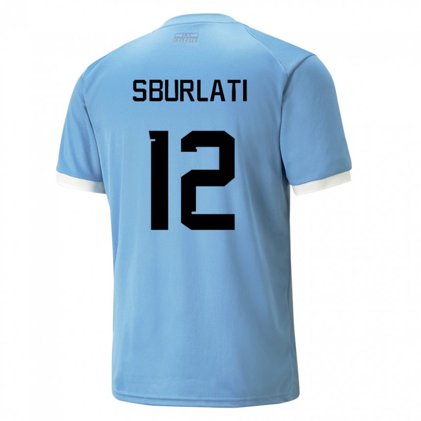 Kinder Uruguayische Vanina Sburlati #12 Blau Heimtrikot Trikot 22-24 T-shirt