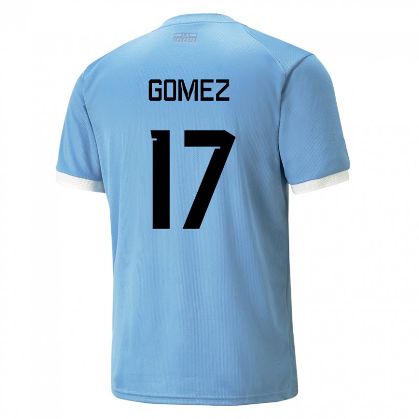 Kinder Uruguayische Cecilia Gomez #17 Blau Heimtrikot Trikot 22-24 T-shirt