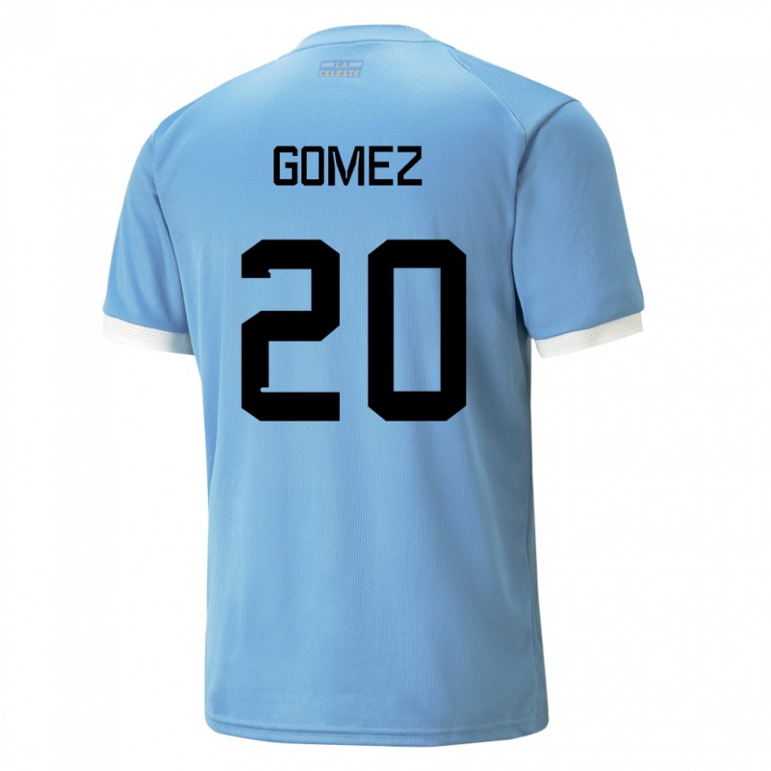 Kinder Uruguayische Luciana Gomez #20 Blau Heimtrikot Trikot 22-24 T-shirt