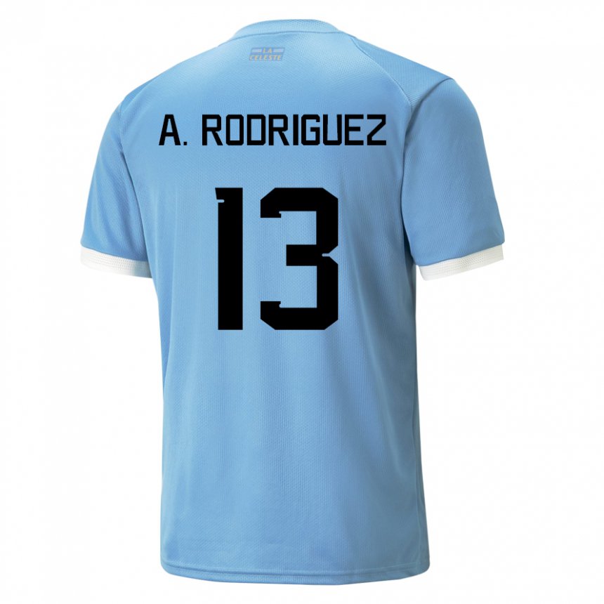 Kinder Uruguayische Agustin Rodriguez #13 Blau Heimtrikot Trikot 22-24 T-shirt