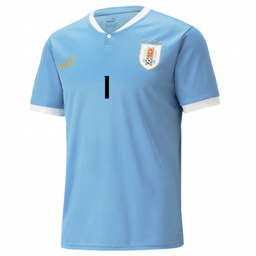 Kinder Uruguayische Martin Almeida #1 Blau Heimtrikot Trikot 22-24 T-shirt