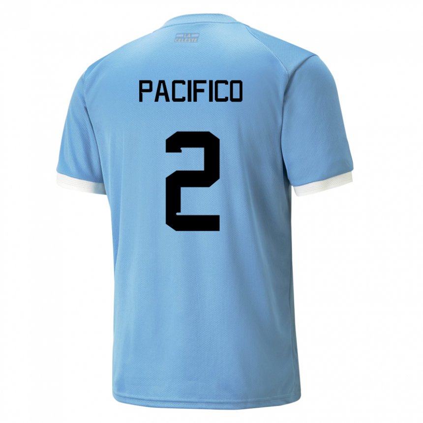 Kinder Uruguayische Patricio Pacifico #2 Blau Heimtrikot Trikot 22-24 T-shirt