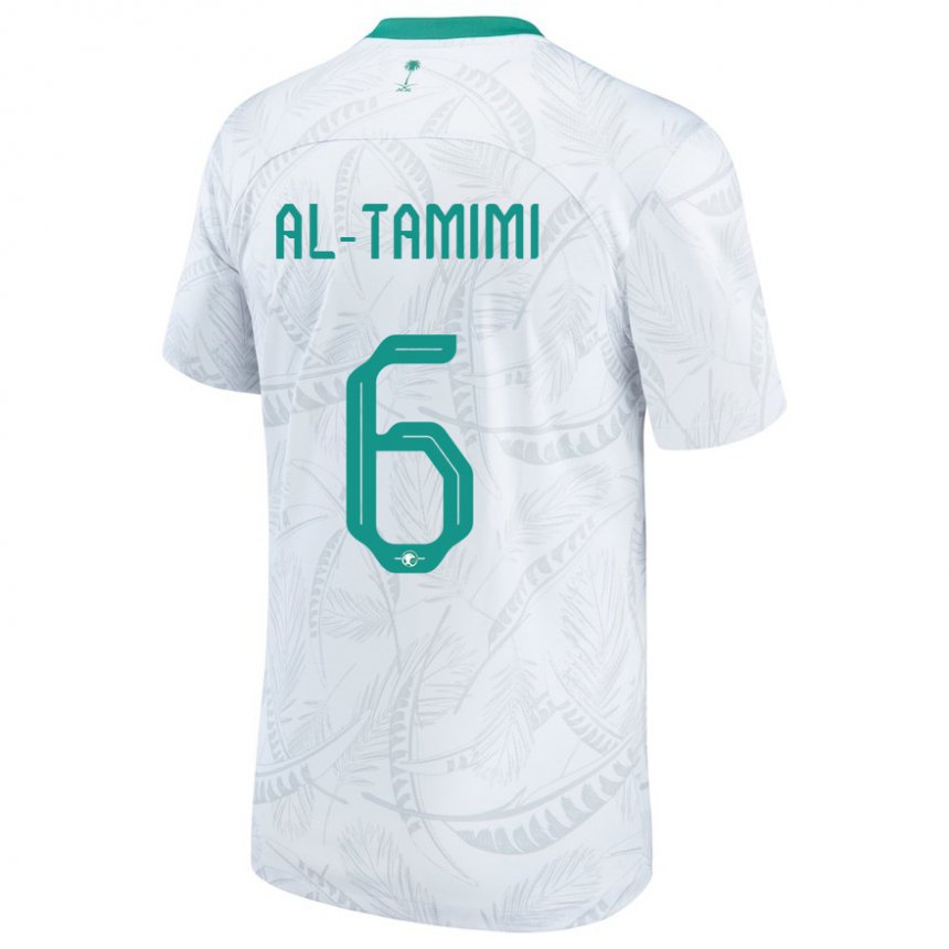 Kinder Saudi-arabische Maryam Al Tamimi #6 Weiß Heimtrikot Trikot 22-24 T-shirt